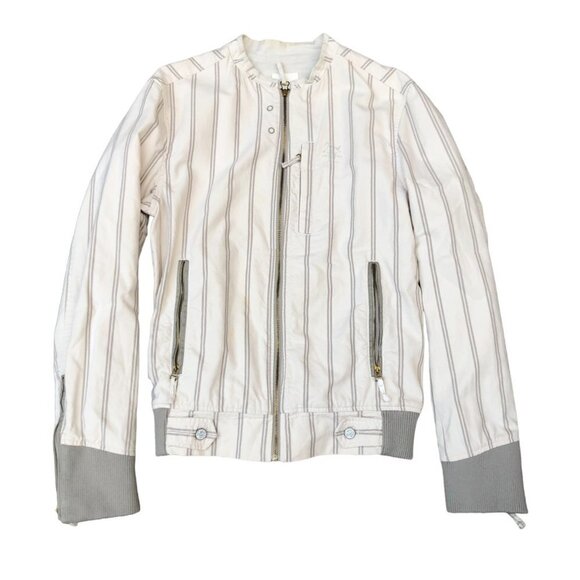 Vintage Diesel Pinstripe Jacket Medium White - Picture 1 of 10